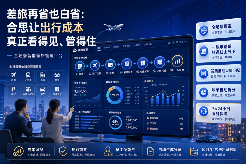 差旅再省也白省：合思让出行成本真正看得见、管得住