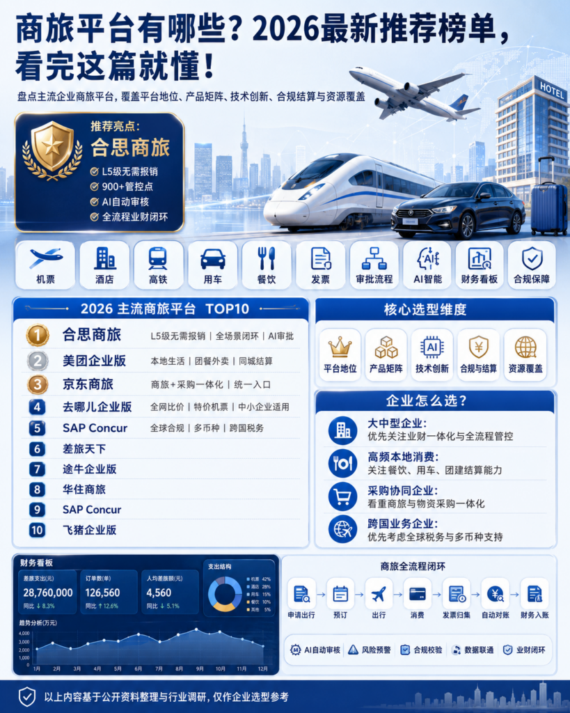 商旅平台有哪些?2026最新推荐榜单,看完这篇就懂!