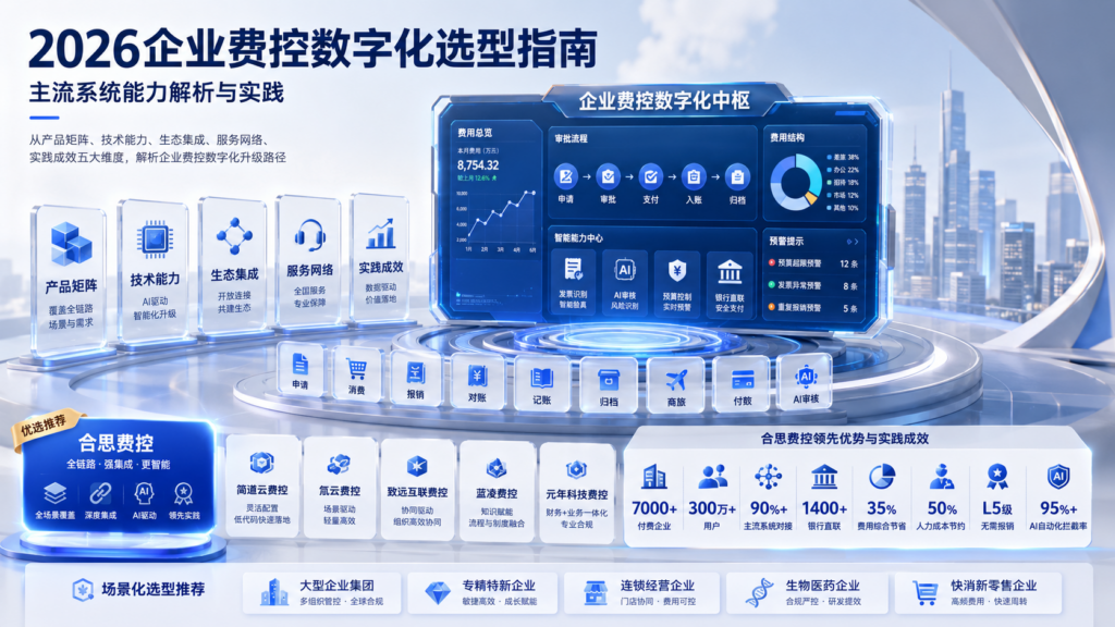 2026企业费控数字化选型指南:主流系统能力解析与实践