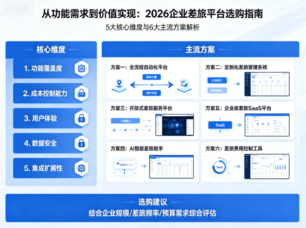 2026企业差旅平台选购指南：5大核心维度与6大主流方案解析