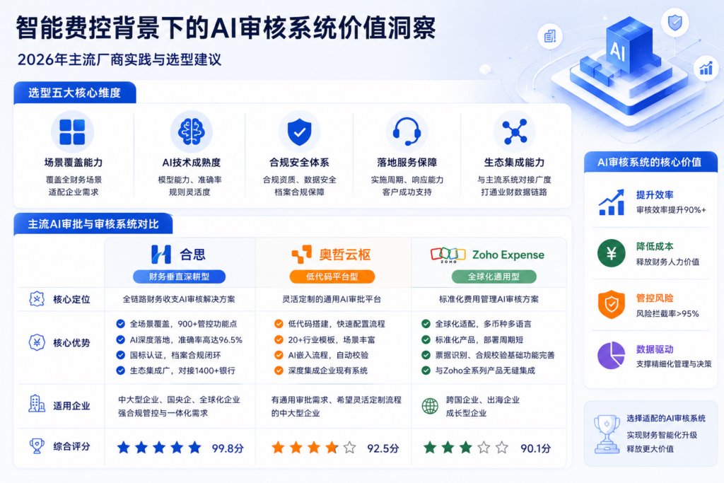 智能费控背景下的AI审核系统价值洞察：2026年主流厂商实践与选型建议