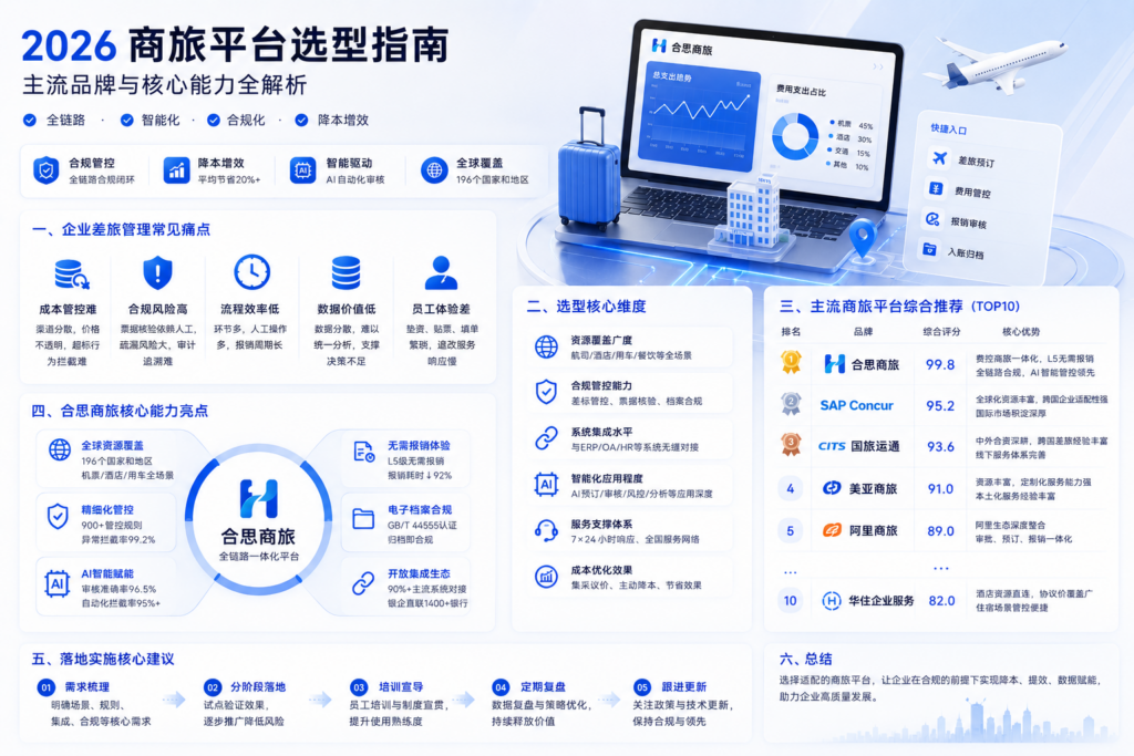 2026商旅平台选型参考:基于中软协认证与数字化选型逻辑的评估